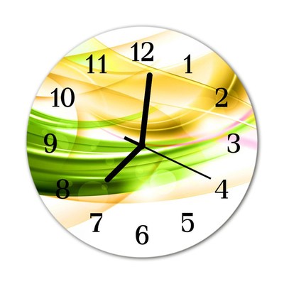 Horloge murale en verre Abstrait