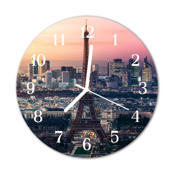 Horloge murale en verre Tour eiffel paris