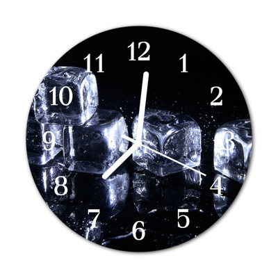 Horloge murale en verre Cubes de glace