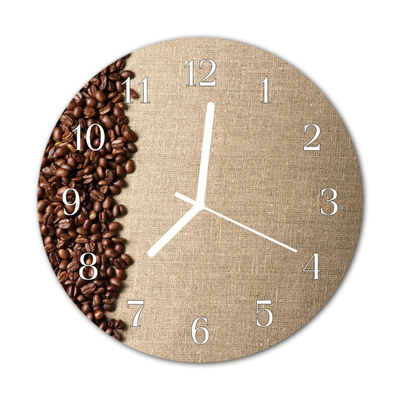 Horloge murale en verre Café en grains