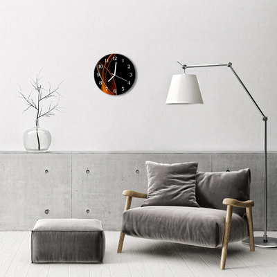Horloge murale en verre Lignes abstraites