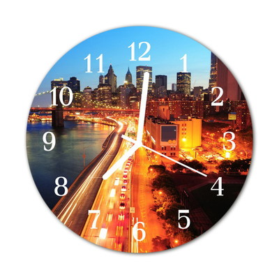 Horloge murale en verre Ligne d'horizon