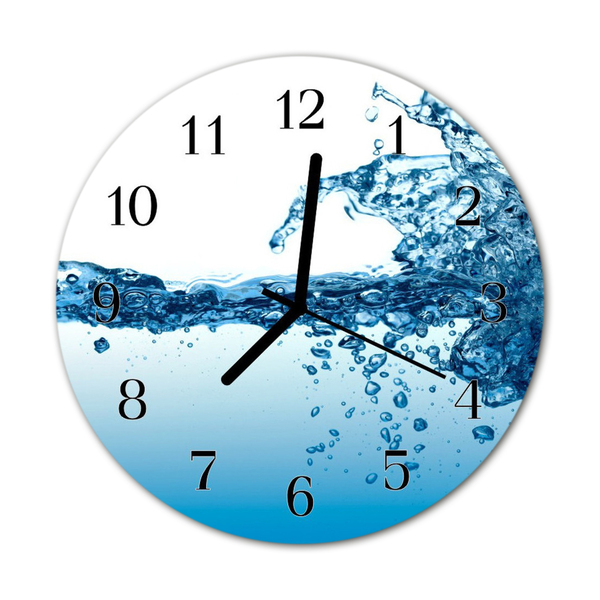 Horloge murale en verre Eau