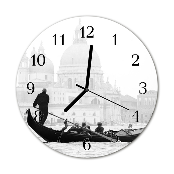 Horloge murale en verre Bateau de venise