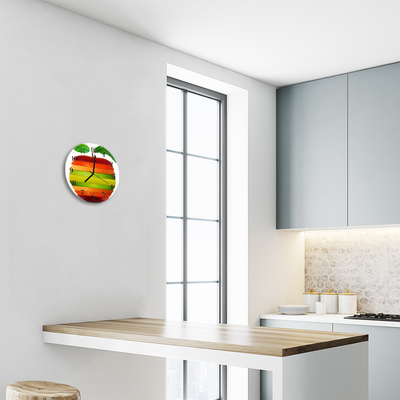 Horloge murale en verre Pomme