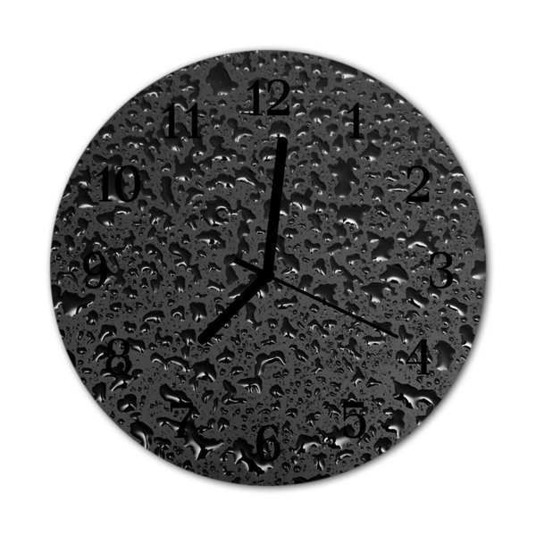 Horloge murale en verre Gouttes d'eau