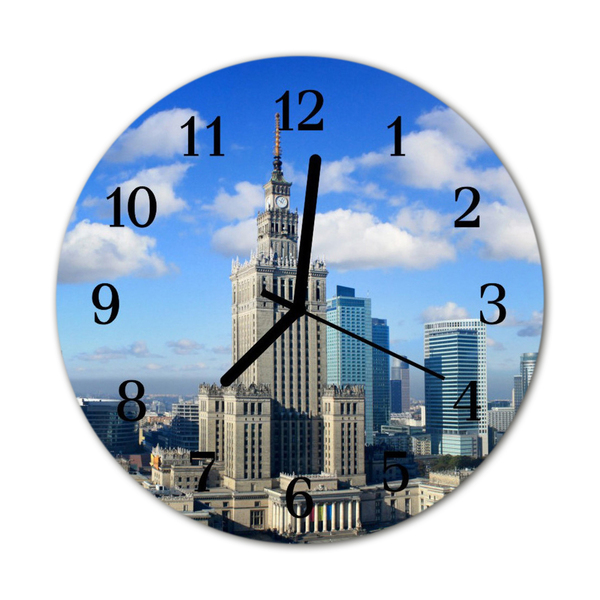 Horloge murale en verre Varsovie