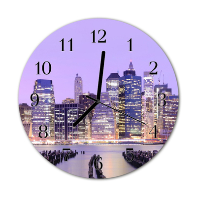 Horloge murale en verre Ligne d'horizon