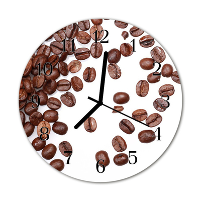 Horloge murale en verre Café en grains