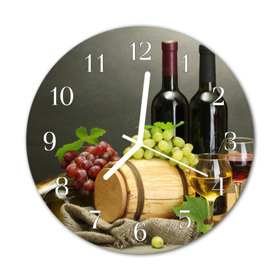 Horloge murale en verre Raisins de vin