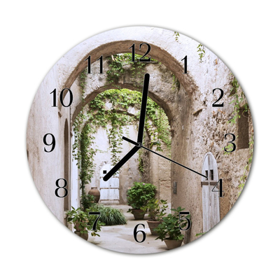 Horloge murale en verre Plantes de ruelles