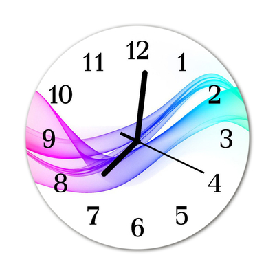 Horloge murale en verre Lignes abstraites