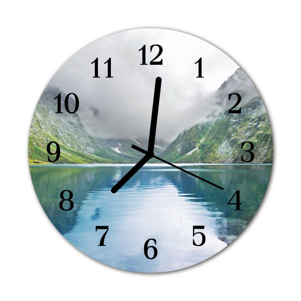 Horloge murale en verre Lac des montagnes