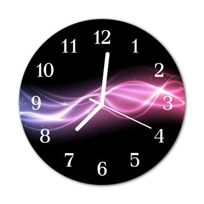 Horloge murale en verre Lignes abstraites