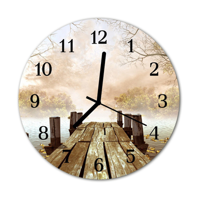 Horloge murale en verre Pont