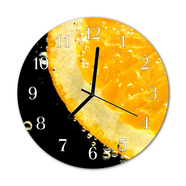 Horloge murale en verre Citron