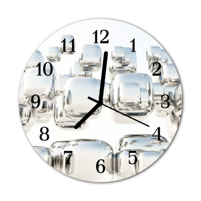 Horloge murale en verre Cube 3d