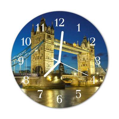 Horloge murale en verre Pont londres