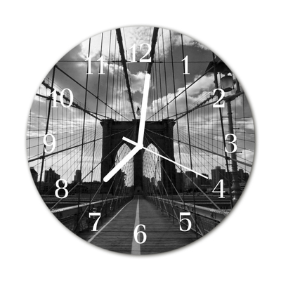 Horloge murale en verre Pont