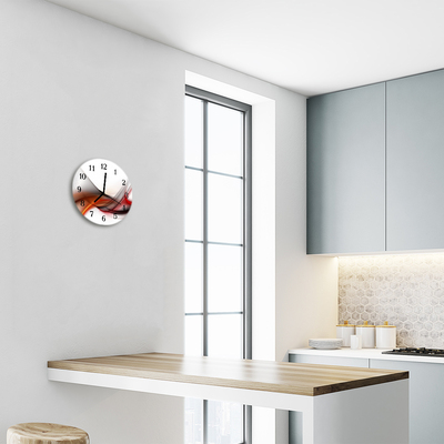 Horloge murale en verre Lignes abstraites