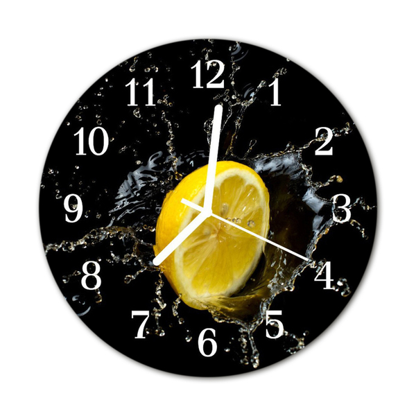 Horloge murale en verre Citron