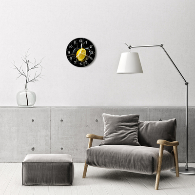 Horloge murale en verre Citron