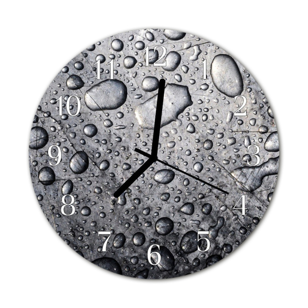 Horloge murale en verre Gouttes