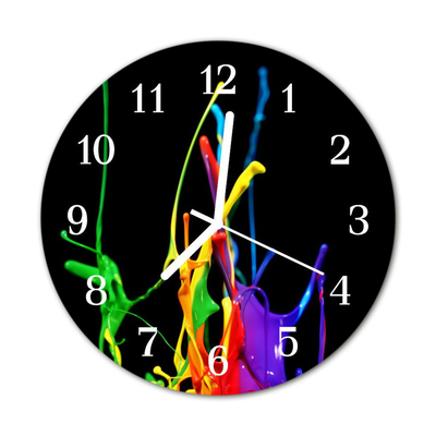 Horloge murale en verre Couleur