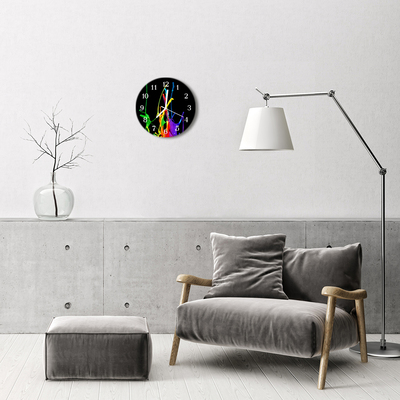 Horloge murale en verre Couleur