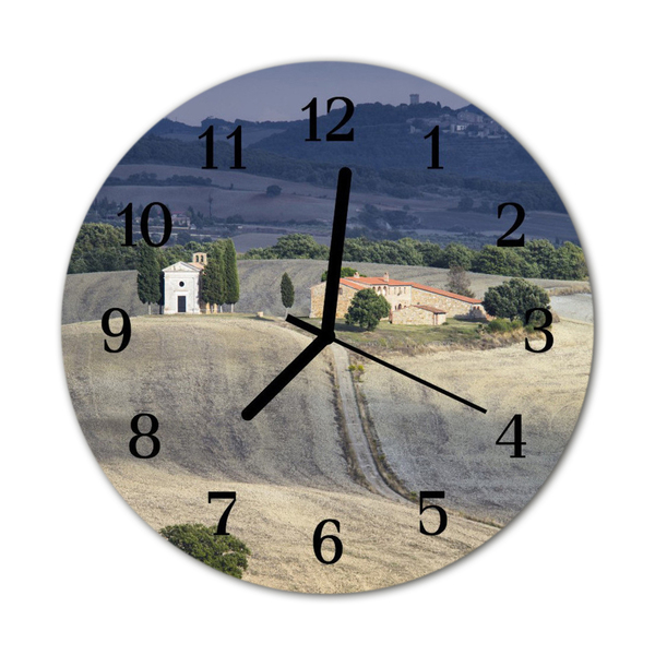 Horloge murale en verre Campagne