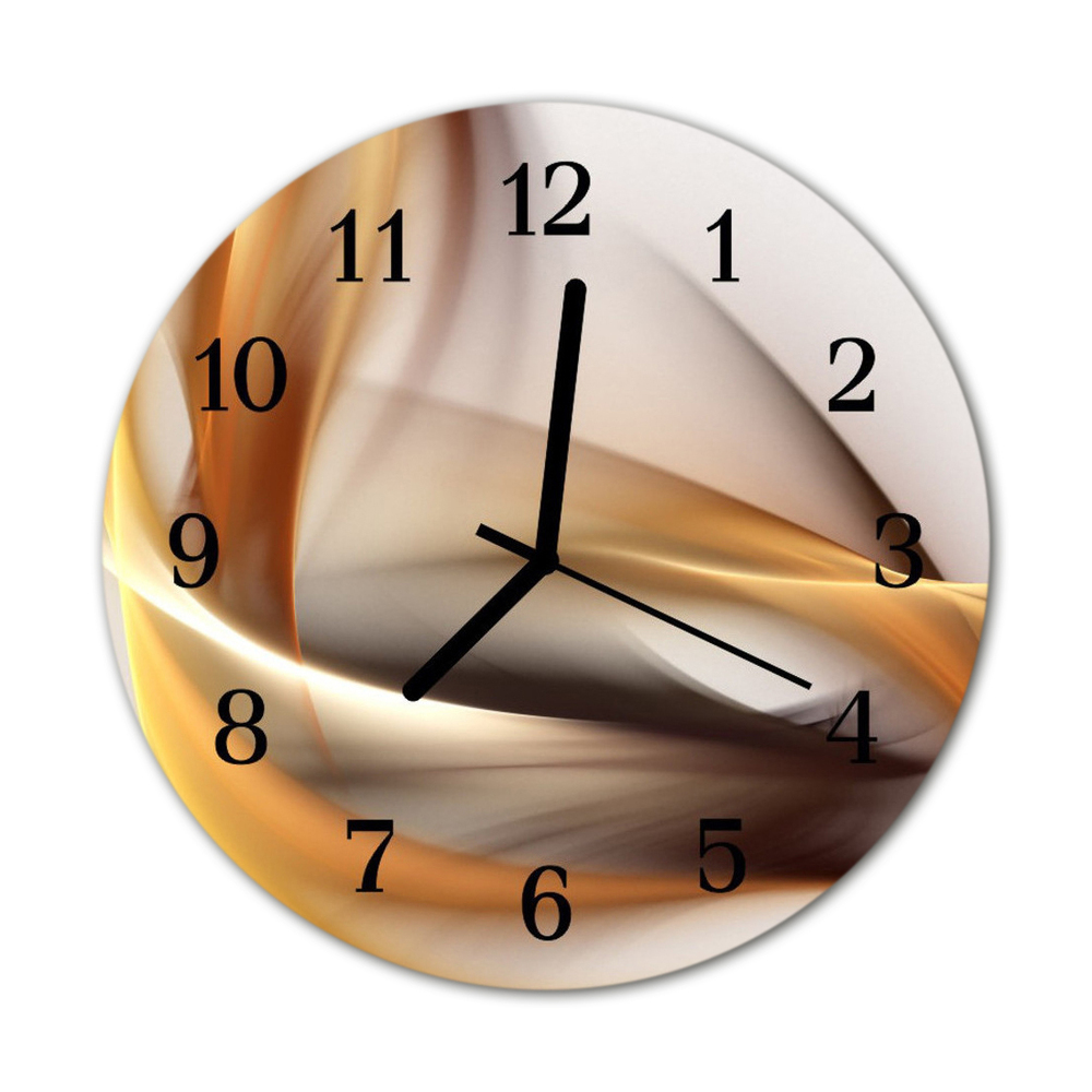 Horloge Murale Tulup 30x30cm En Verre - Style Abstraction Métal - Mouvement Quartz Argenté