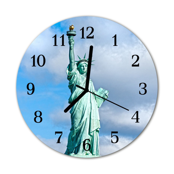 Horloge murale en verre Statue de la liberté