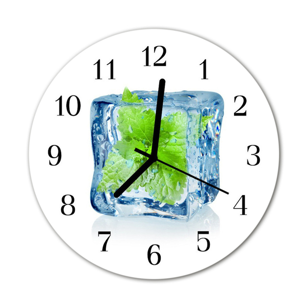 Horloge murale en verre Glace à la menthe