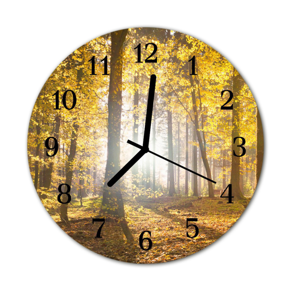 Horloge murale en verre Automne de la forêt