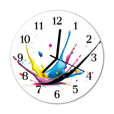 Horloge murale en verre Couleur