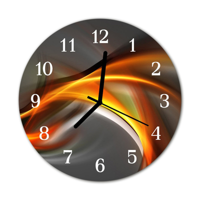 Horloge murale en verre Abstrait