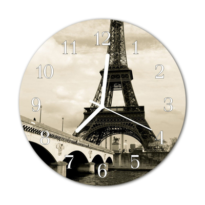 Horloge murale en verre Paris