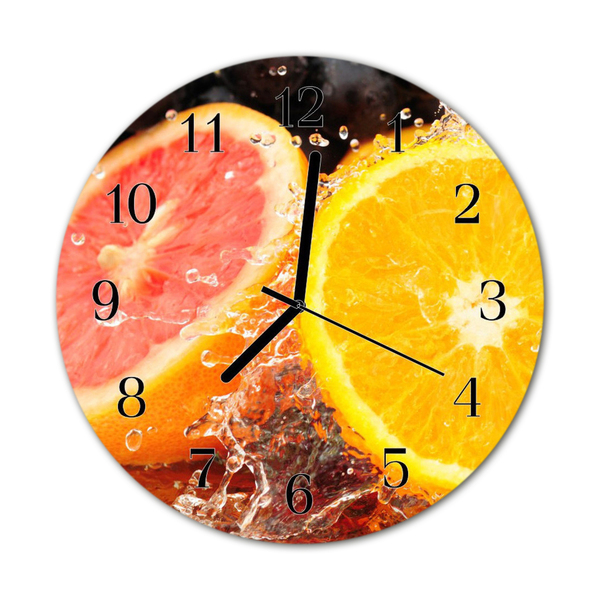 Horloge murale en verre Fruits