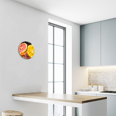 Horloge murale en verre Fruits