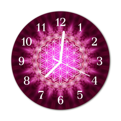 Horloge murale en verre Abstrait