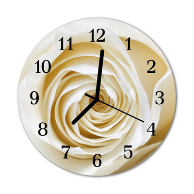 Horloge murale en verre Rose