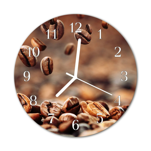 Horloge murale en verre Café en grains