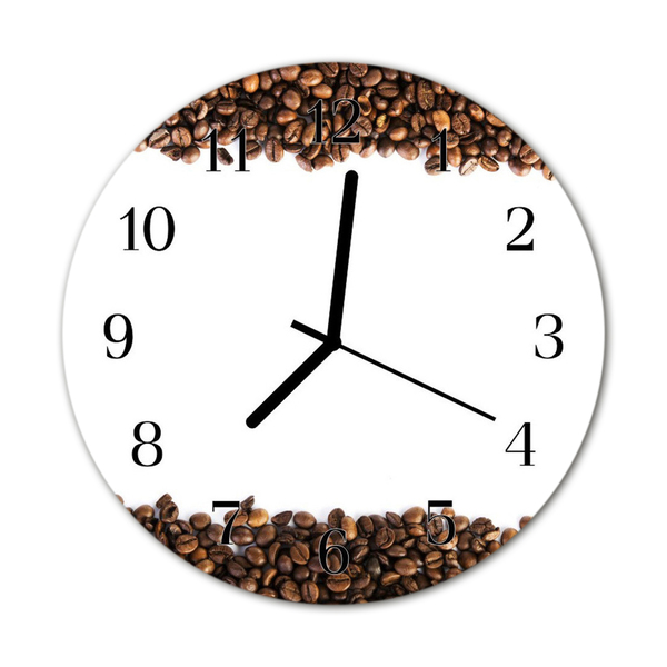 Horloge murale en verre Café en grains