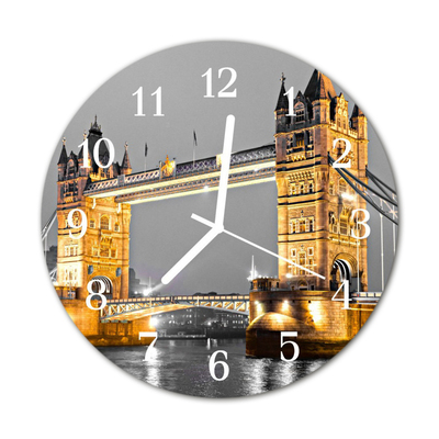 Horloge murale en verre Tower bridge