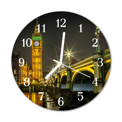 Horloge murale en verre Londres