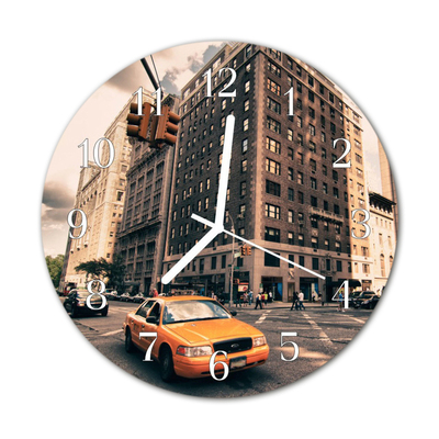 Horloge murale en verre Taxi