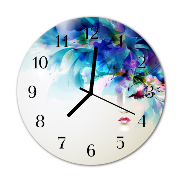 Horloge murale en verre Abstrait