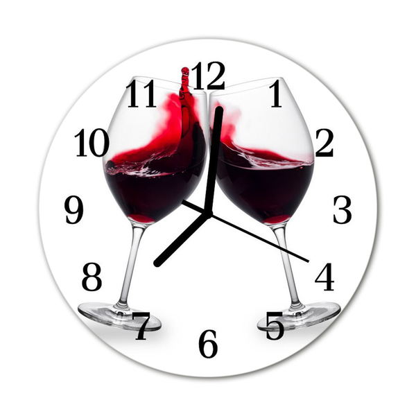 Horloge murale en verre Vin