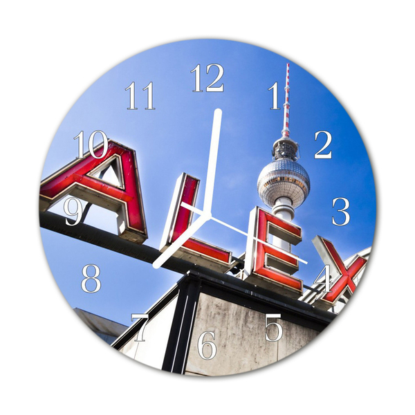 Horloge murale en verre Alexanderplatz