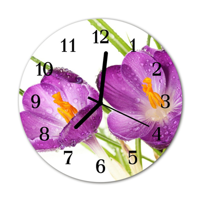 Horloge murale en verre Crocus